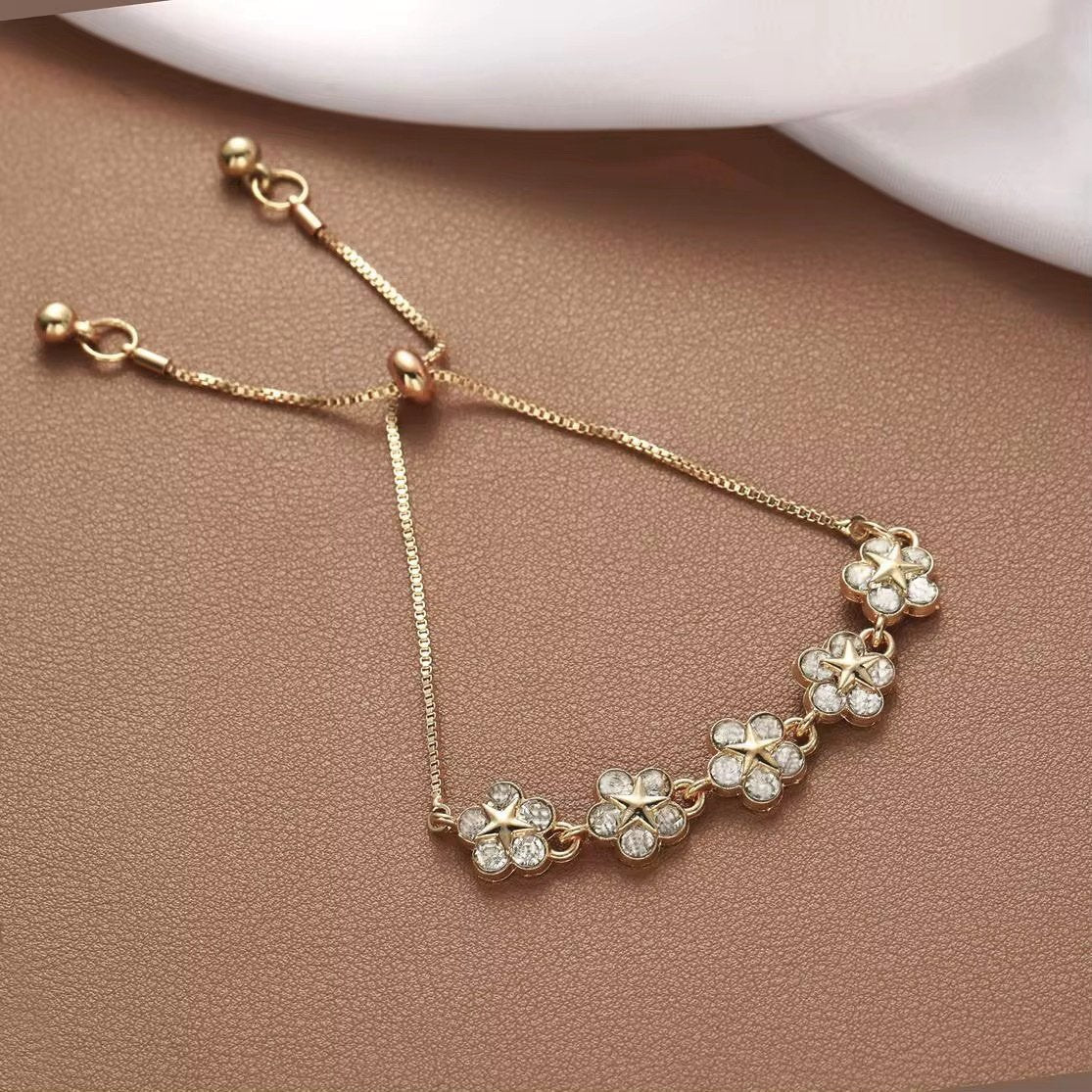 Pulsera de Flores con Zirconias